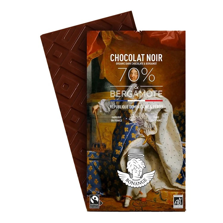 Noir 70% Bio & Bergamote 80g - Louis XIV