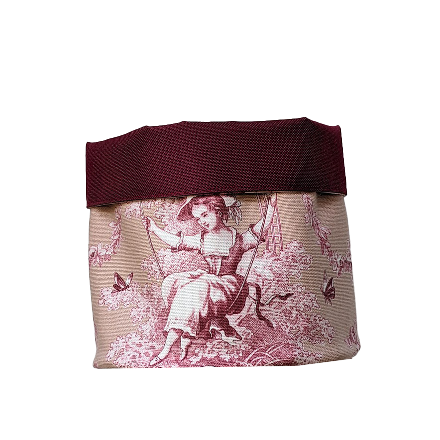 Panière grand modèle
- Collection Toile de Jouy Rose Poudré