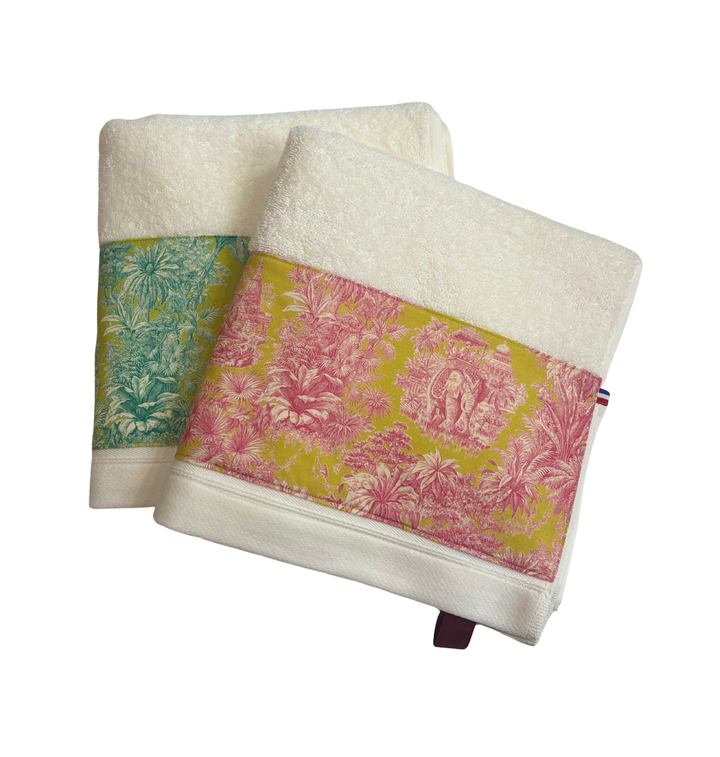 SERVIETTE DE BAIN - MINI MAHARANI ROSE ANIS