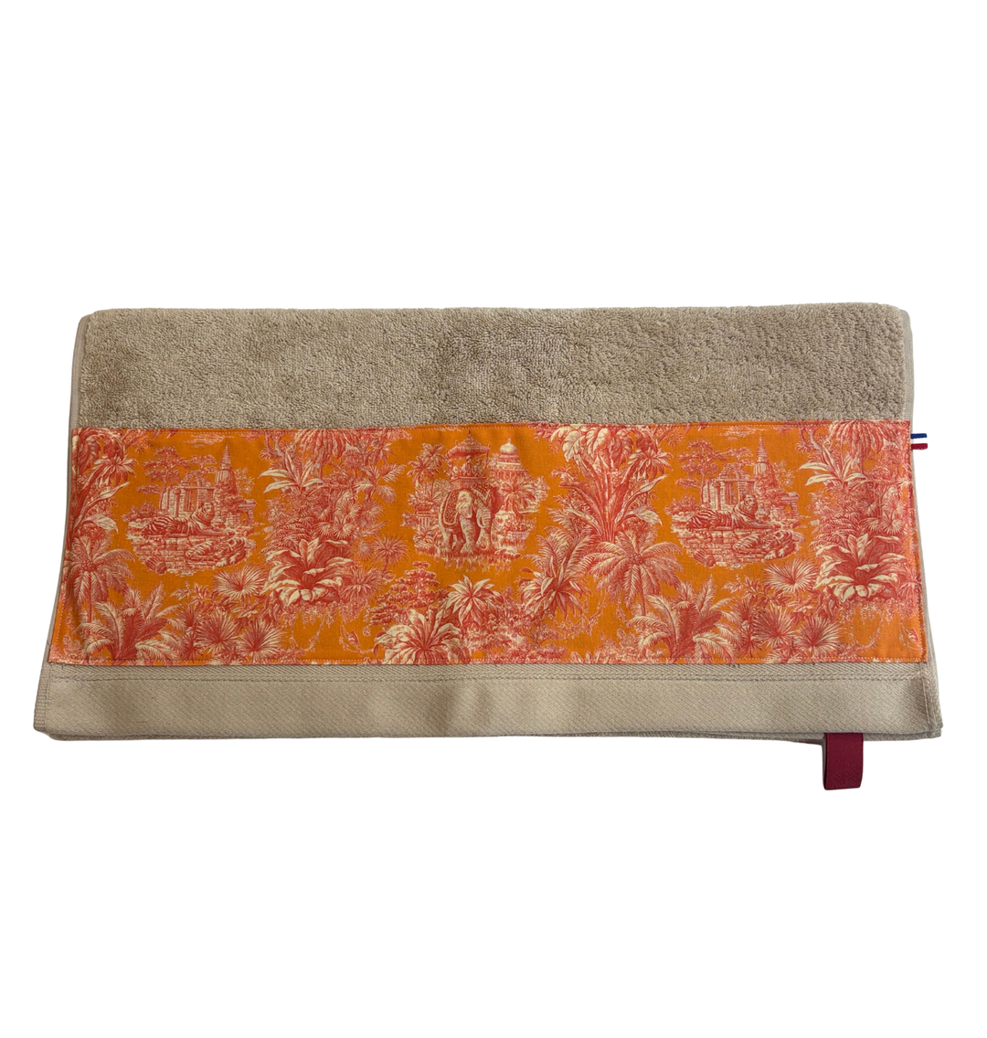 SERVIETTE DE BAIN - MINI MAHARANI ORANGE ROUGE