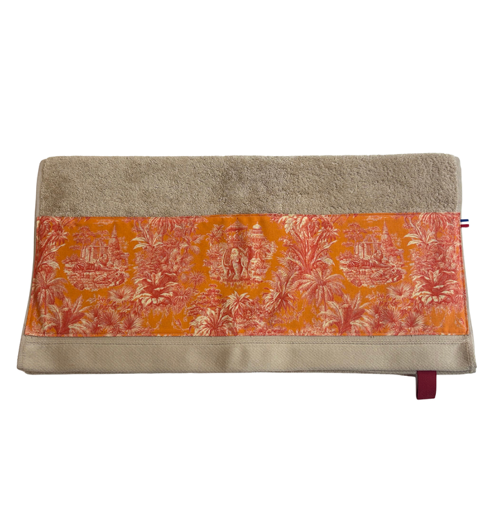 SERVIETTE DE BAIN - MINI MAHARANI ORANGE ROUGE