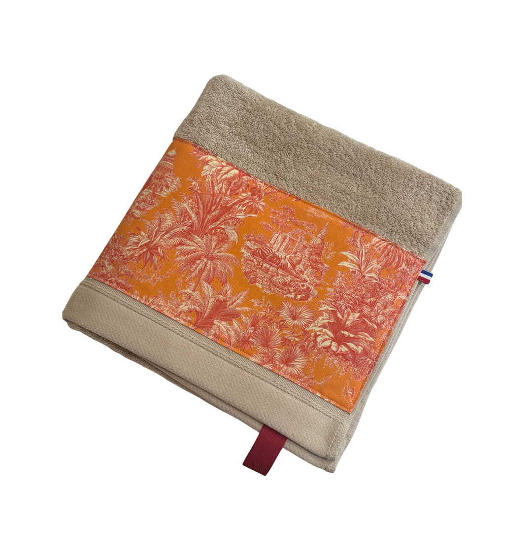 SERVIETTE DE BAIN - MINI MAHARANI ORANGE ROUGE