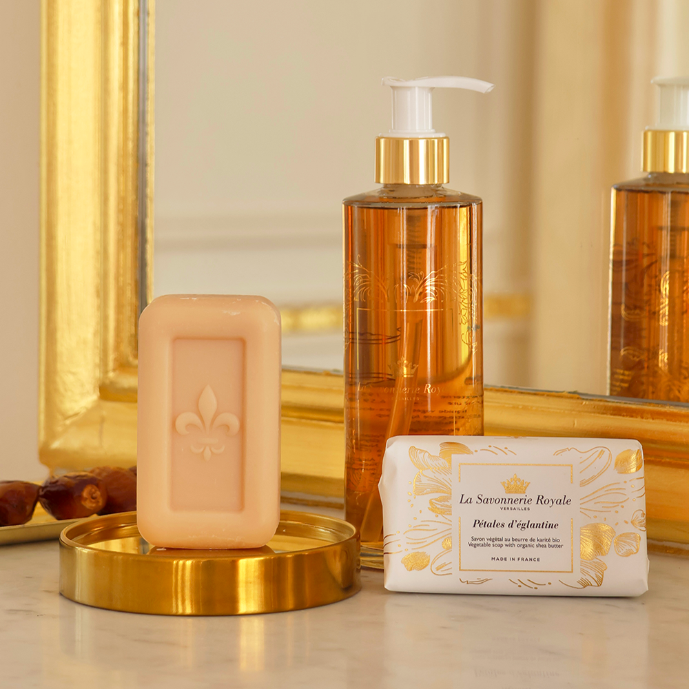Savon liquide en verre Pétales d'églantine