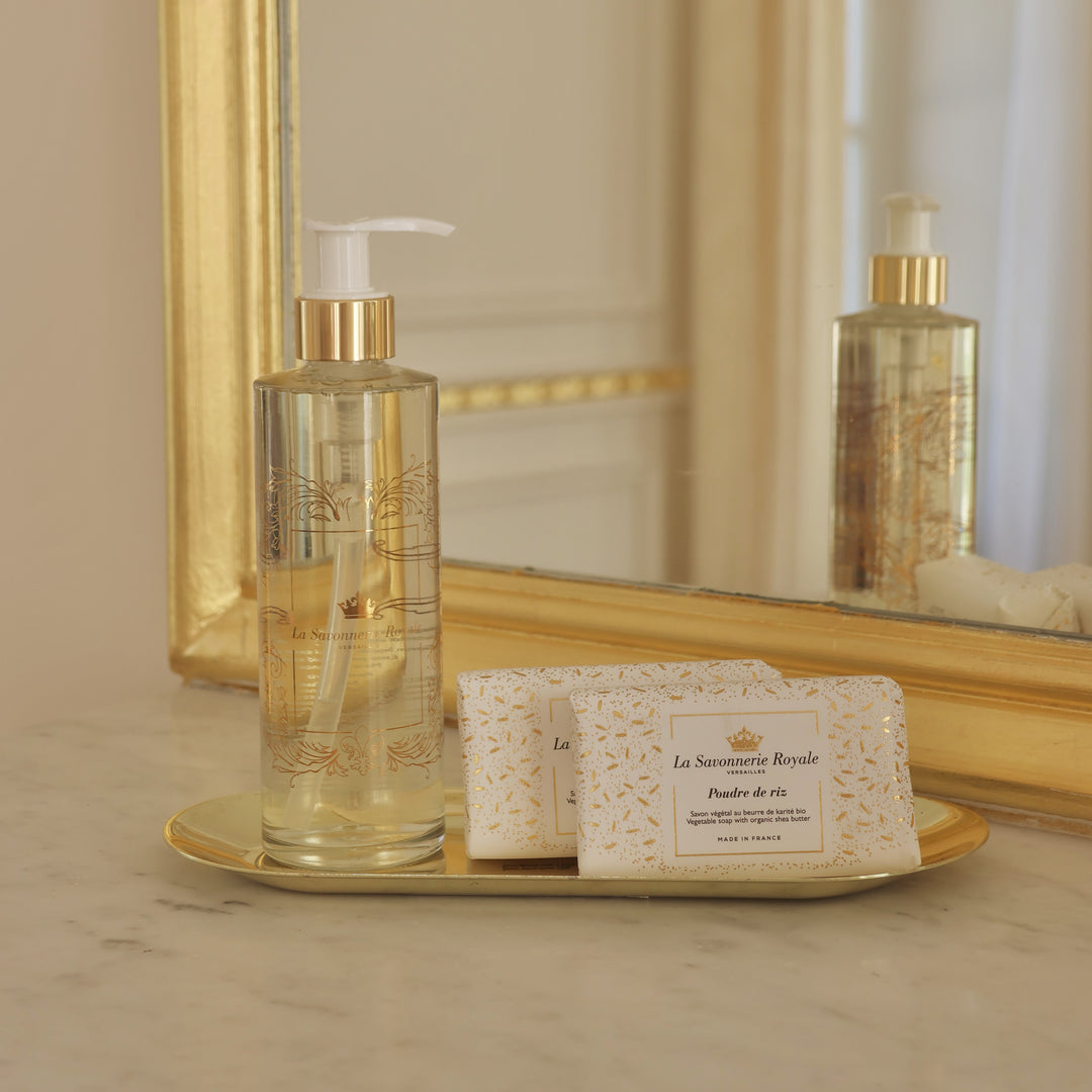 Savon liquide en verre Poudre de Riz