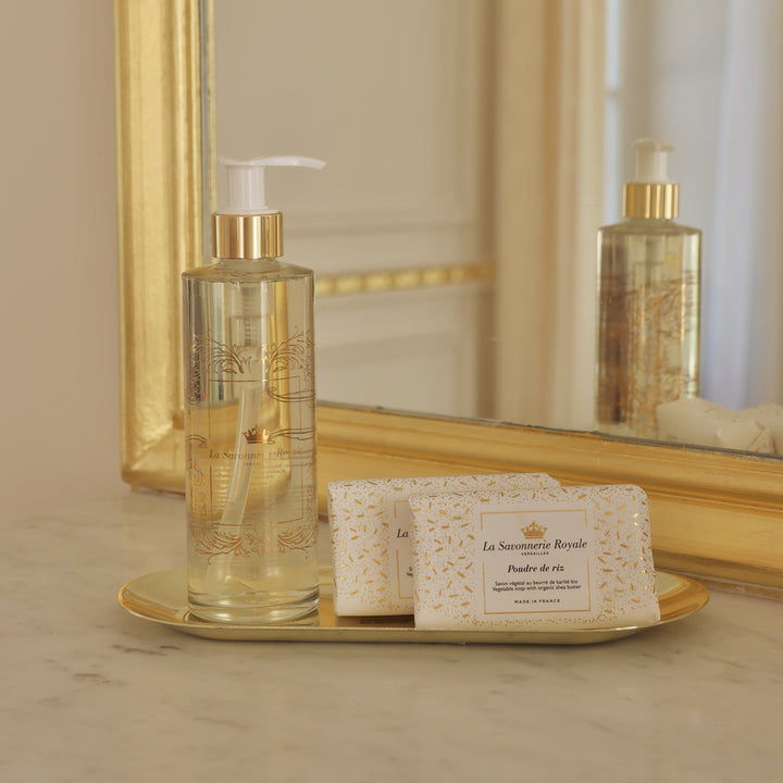 Savon liquide en verre Poudre de Riz