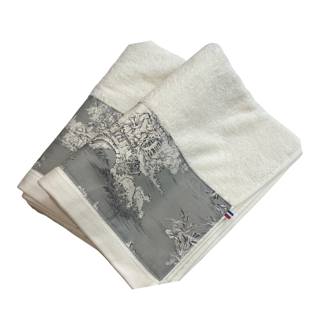 LINGE DE BAIN - COLLECTION PASTORALE GRIS