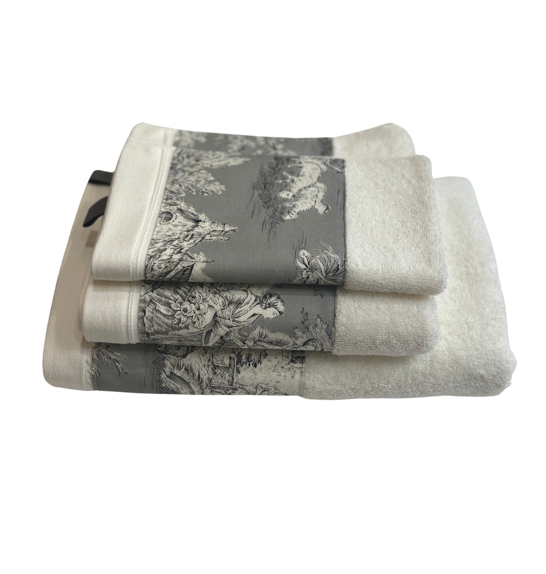 LINGE DE BAIN - COLLECTION PASTORALE GRIS