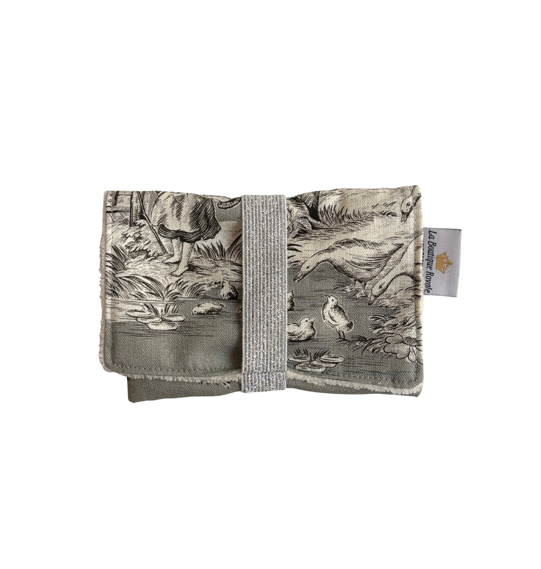Pochette à Savon - Toile de Jouy Pastorale Gris