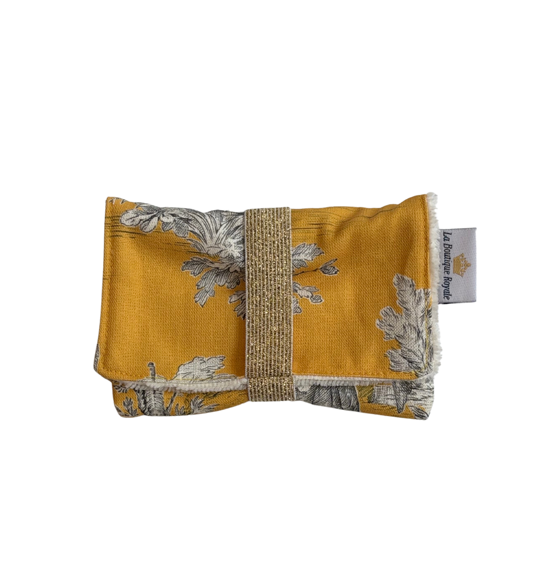 Pochette à Savon - Toile de Jouy Pastorale Jaune