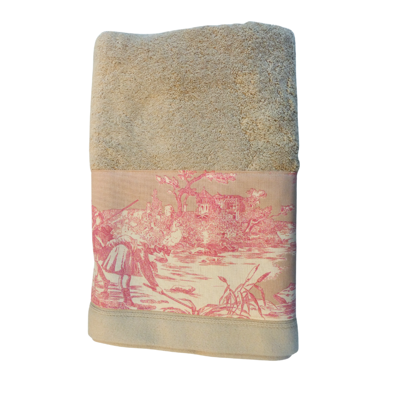 LINGE DE BAIN - COLLECTION BORD DE MER ROSE POUDRÉ