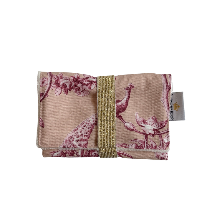 Pochette à Savon - Toile de Jouy Ludivine Rose Poudré