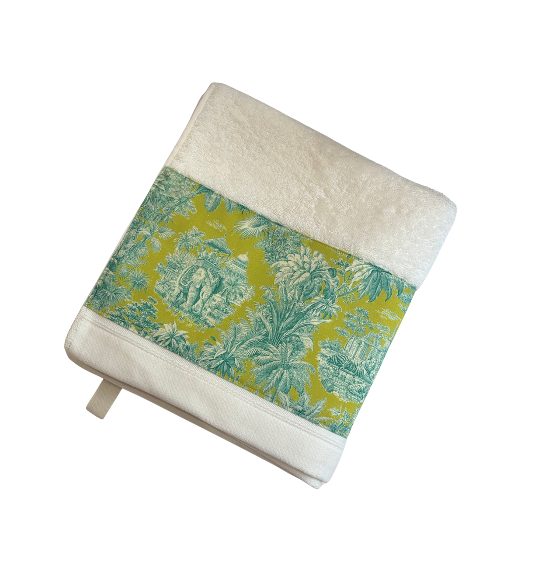 SERVIETTE DE BAIN - MINI MAHARANI VERT ANIS