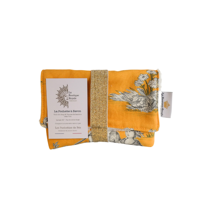 Pochette à Savon - Collection Toile de Jouy Pastorale Jaune