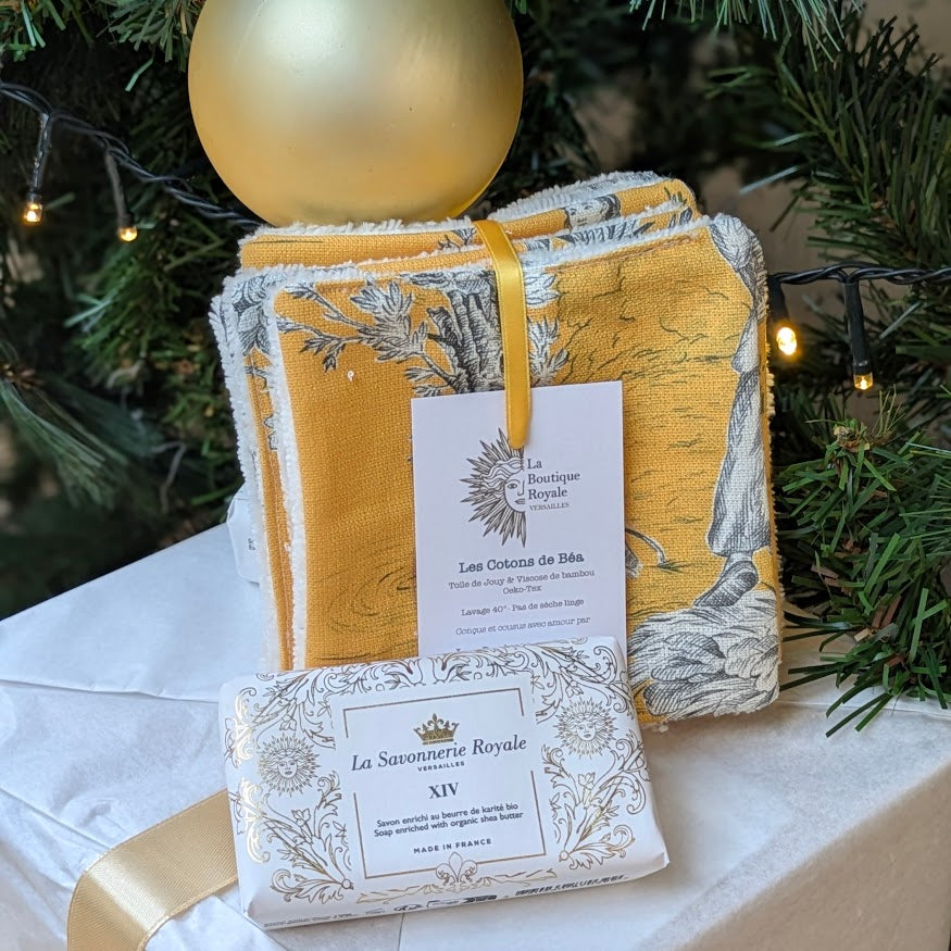 Cotons Démaquillants - Collection Toile de Jouy Pastorale Jaune