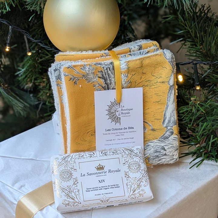 Cotons Démaquillants - Collection Toile de Jouy Pastorale Jaune