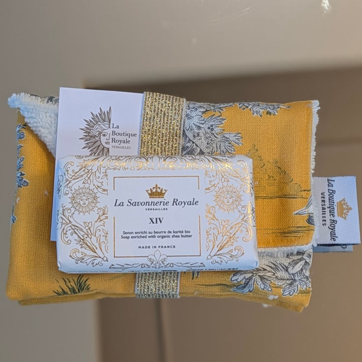 Pochette à Savon - Collection Toile de Jouy Pastorale Jaune